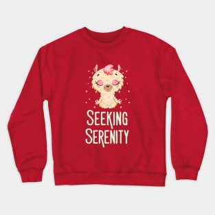 Meditating Llama: Seeking Serenity Crewneck Sweatshirt